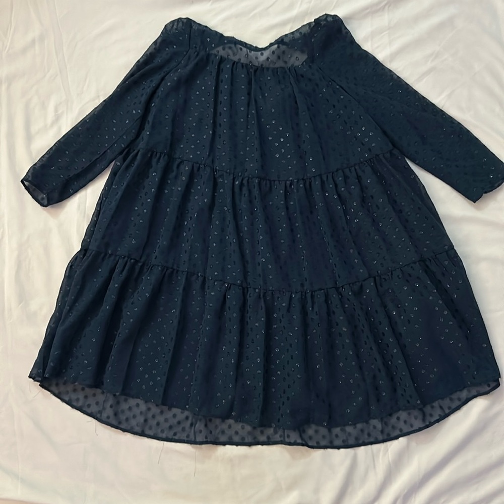 Blush by US Angels navy formal dress